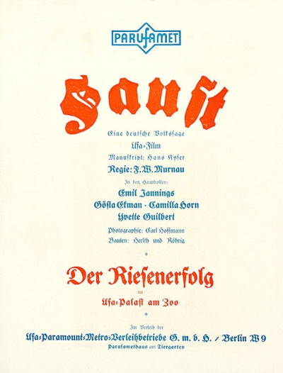 Постер к фильму Фауст: старинная немецкая легенда (1926)